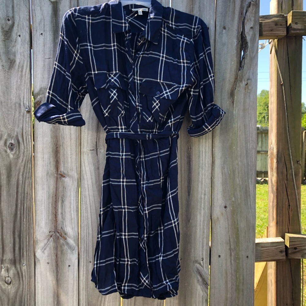Plaid Navy Dress